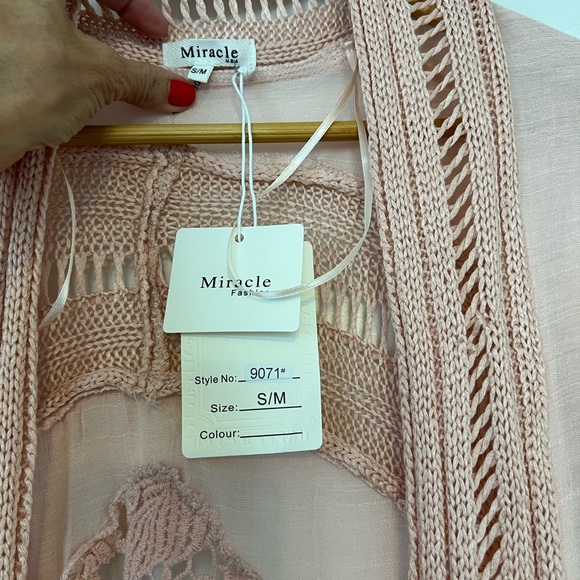 Miracle Blush Crochet Cardigan - Picture 2 of 4